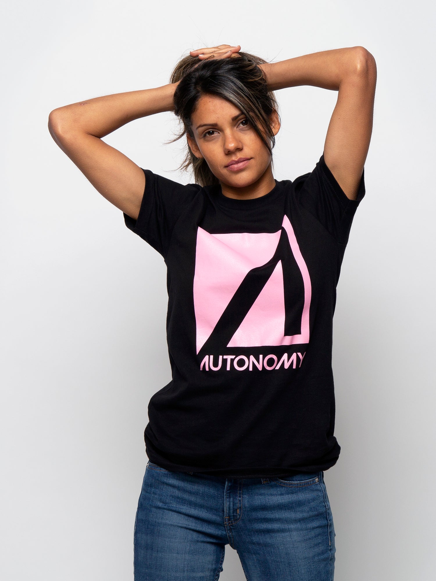 Autonomy No Comply T-shirt - Black w/Pink